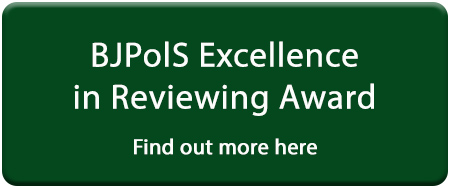 BJPolS Excellence in Reviewing Award banner