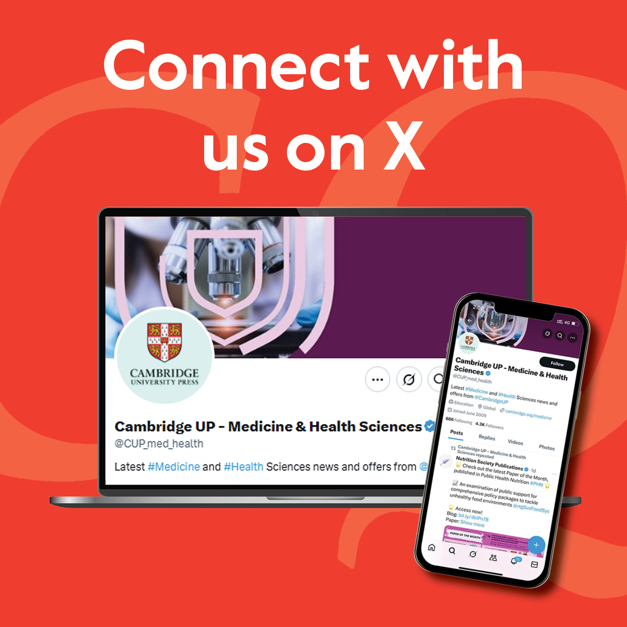 Connect with us on X