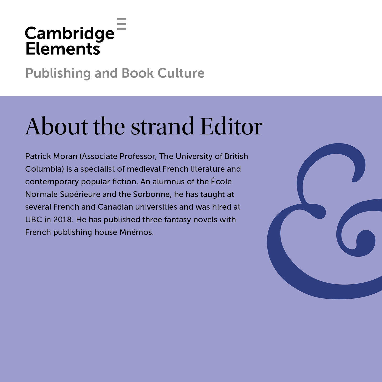 Publishing Genre Fiction Strand Editor