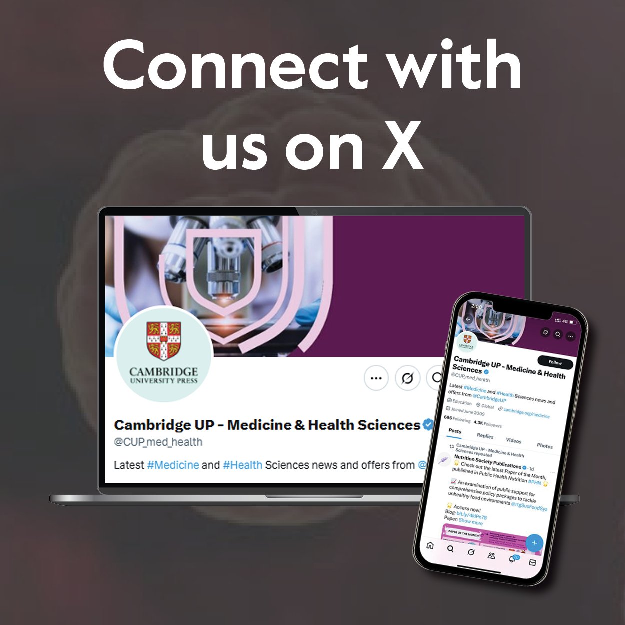 Connect with us on X