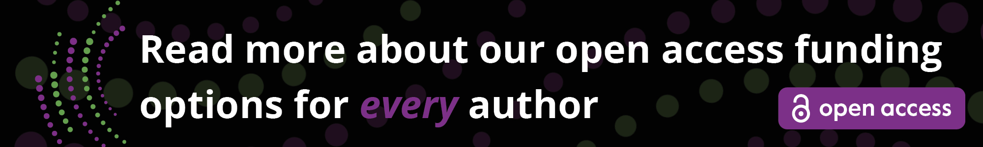 Find out about our OA funding options for every author