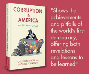 illustrated of the US with people stealing from it