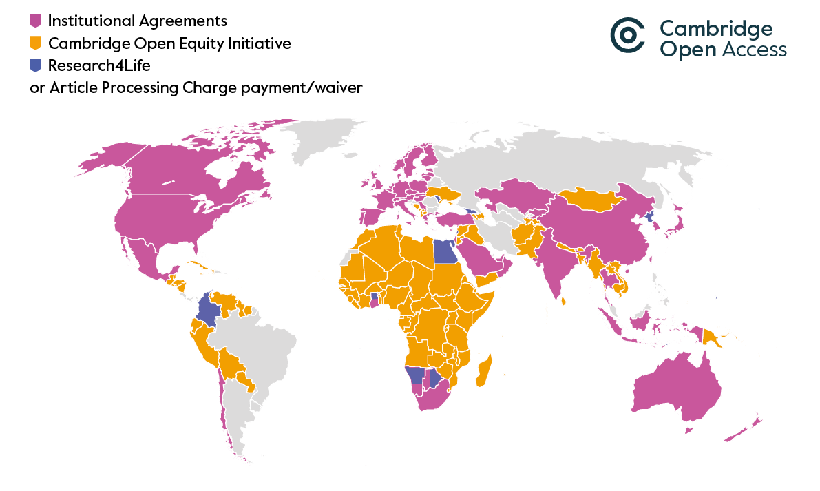 Open access funding map